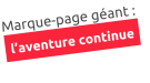 Marque-page gant :   laventure continue